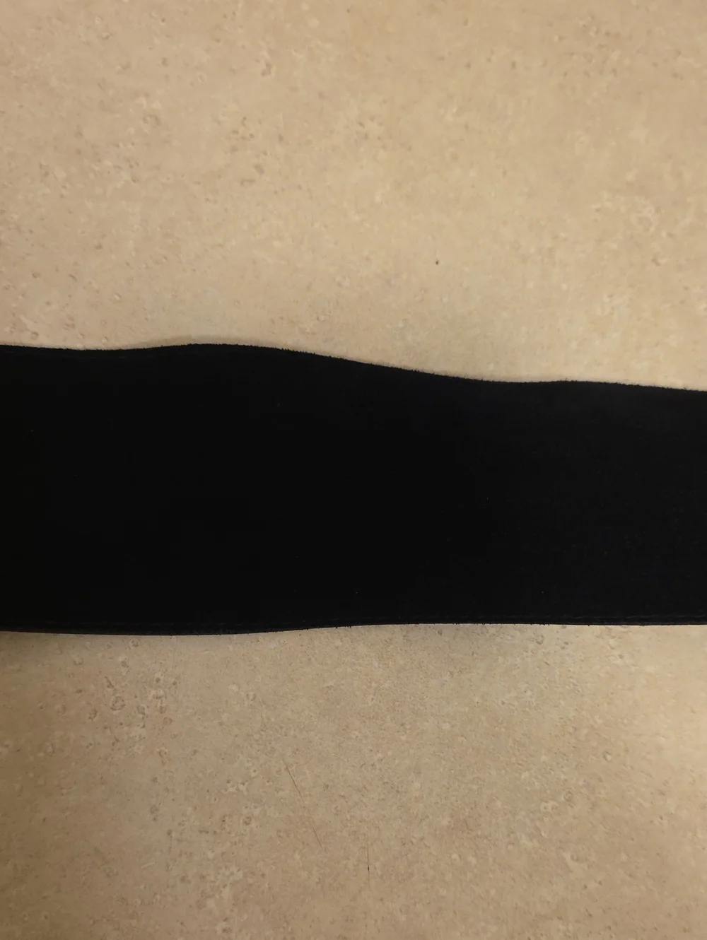 Vtg Kandell Marcus Black Suede Wide Waist Belt Gold Crescent Buckle 1980s USA